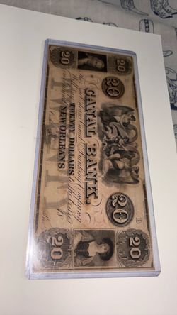 Canal Bank New Orleans $20 Obsolete Banknote