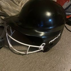 Girls, Softball Helmet And Face Protector