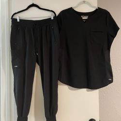 Black Size Medium Medical Scrubs 