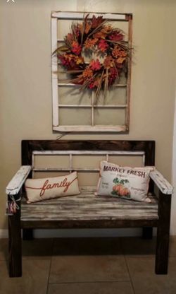 New wood bench