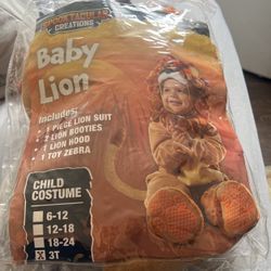 Lion Costume Toddler Size 3t