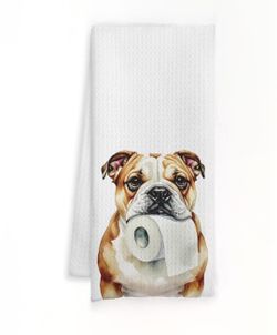Bathroom Towel With Dog