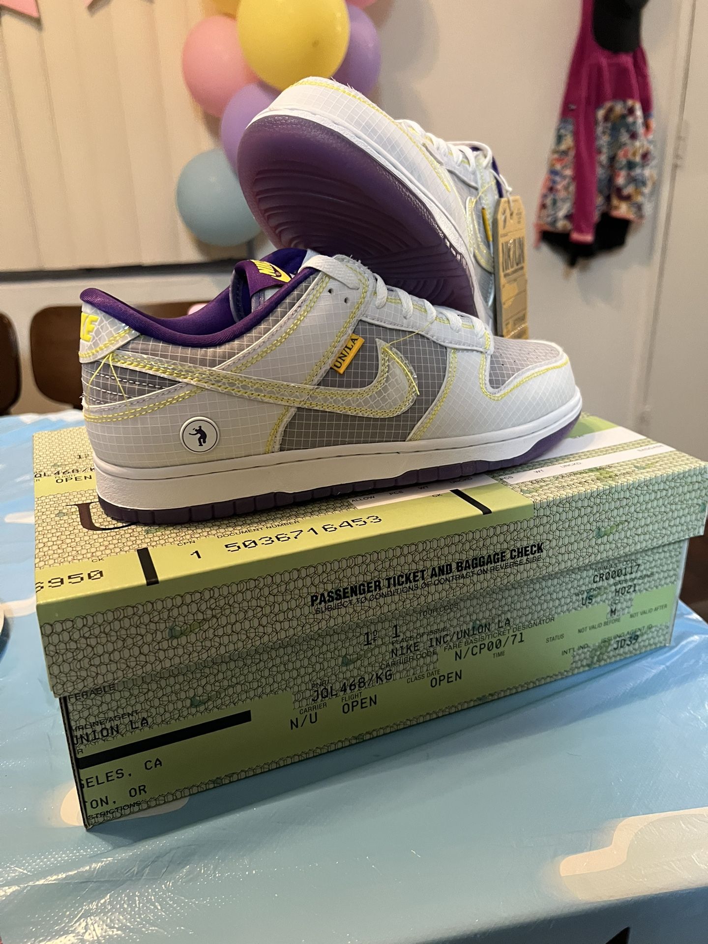 nike dunk low union passport pack court purple