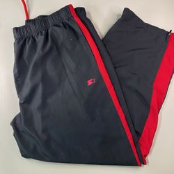 STARTER Men’s X-Large Sweatpants Black With Red Stripe