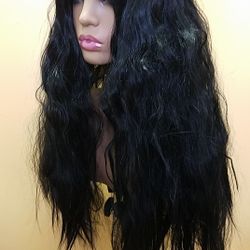 Long Black Wavy Wig