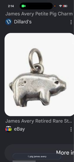 James Avery pig retired charm