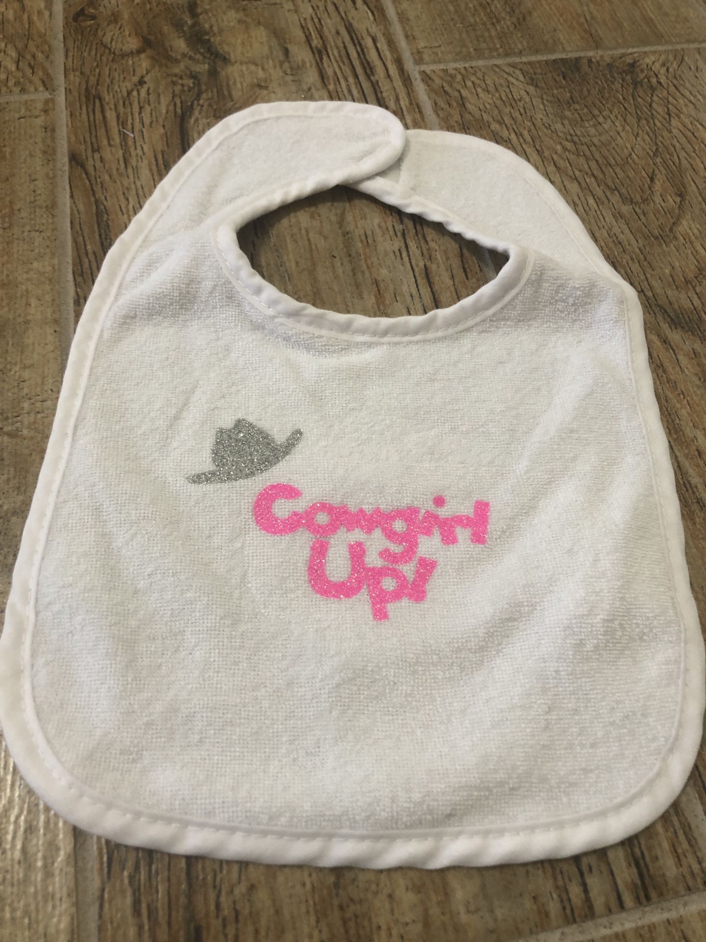 Cowgirl Up Baby Girl Bib