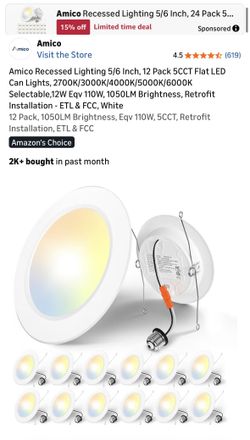 12 Pack Led Recessed Down Light Box