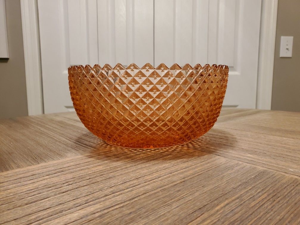 1930s Anchor Hocking "Miss America" Pink Depression Glass Bowl