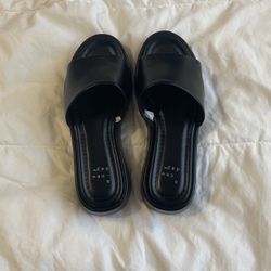 Black Wedge Heel