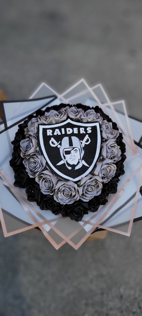 Raiders Ribbon Flowers 