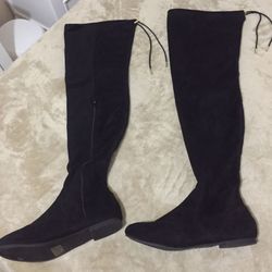 Black Suede Over the Knee Boots (Women’s Size 8)