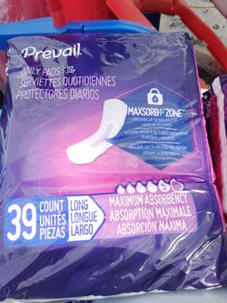 Prevail Daily Pads for Bladder Control, Long Length, Maximum Absorbency (39 Count)$10 each pack