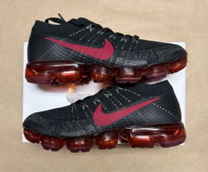 Nike Air Vapormax Black Red Bred Women’s size 8 running shoes Rare NDS!