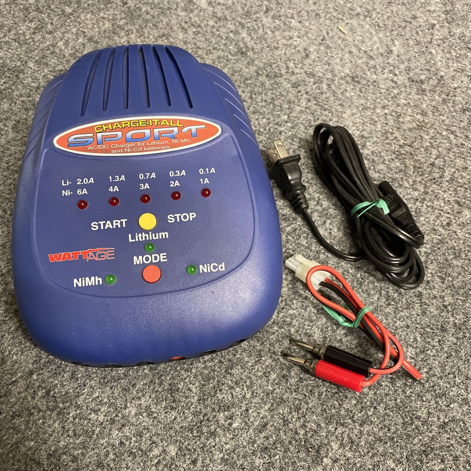 CHARGE It All SPORT AD/DC Battery Charger LITHIUM, Ni-Mh, Ni-Cd R/C Car Plane