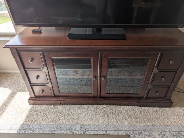 Dark Hardwood Entertainment Center