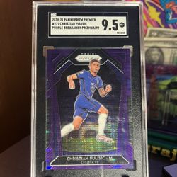 2020-21 Panini Prizm Premier Christian Pulisic Purple Breakaway 64/99