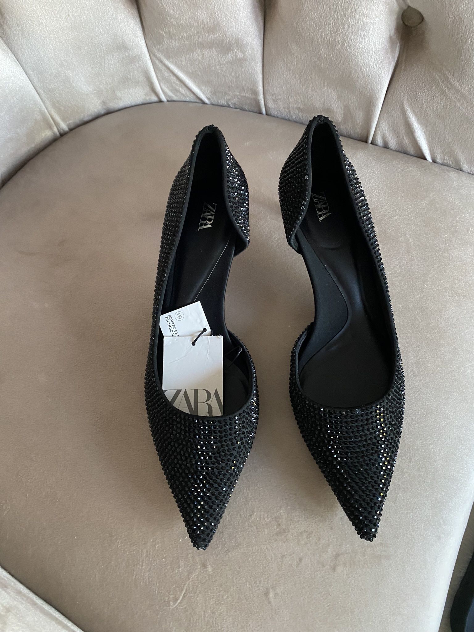 Black Rhinestone Heels 