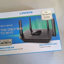 New Linksys AC2200 Wifi Router.  Super Fast Tri-band