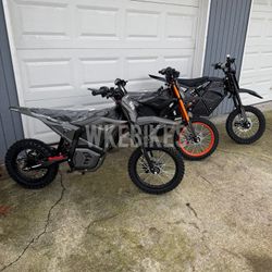 Electric Dirt Bikes ready for pick up 