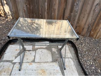 Computer Desk Modern Metal & Glass