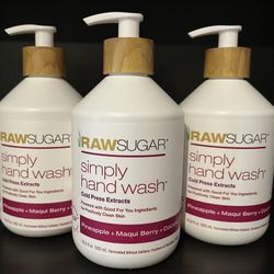 NOW $11.99 (PACK OF 3) RAW SUGAR HAND SOAP 16.9 OZ