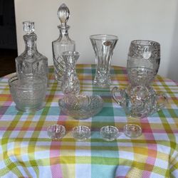 Flower vases pitcher wine bottle candle holders and more
