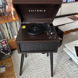 Vinyl record player side table