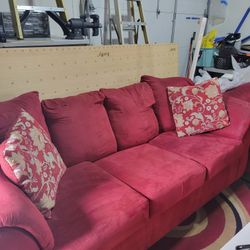 Red Sofa, Loveseat & Recliner 