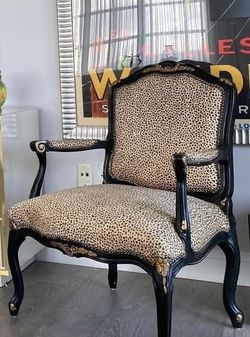Leopard Print Horchow Accent Chair