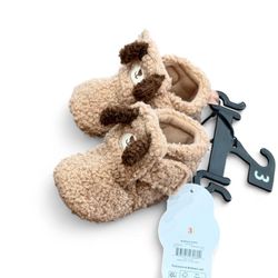 Wonder Nation Tan Brown Puppy Baby Booties Size 3