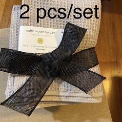 Waffle Woven Texture - Hand Towel Set - 2 pc