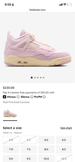 Pink denim Jordan retro 4