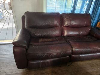 Electric Reclining leather couches