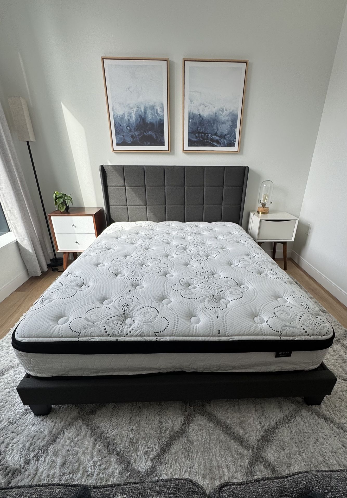 Low Profile Queen Bed With 12 Inch Mattress 