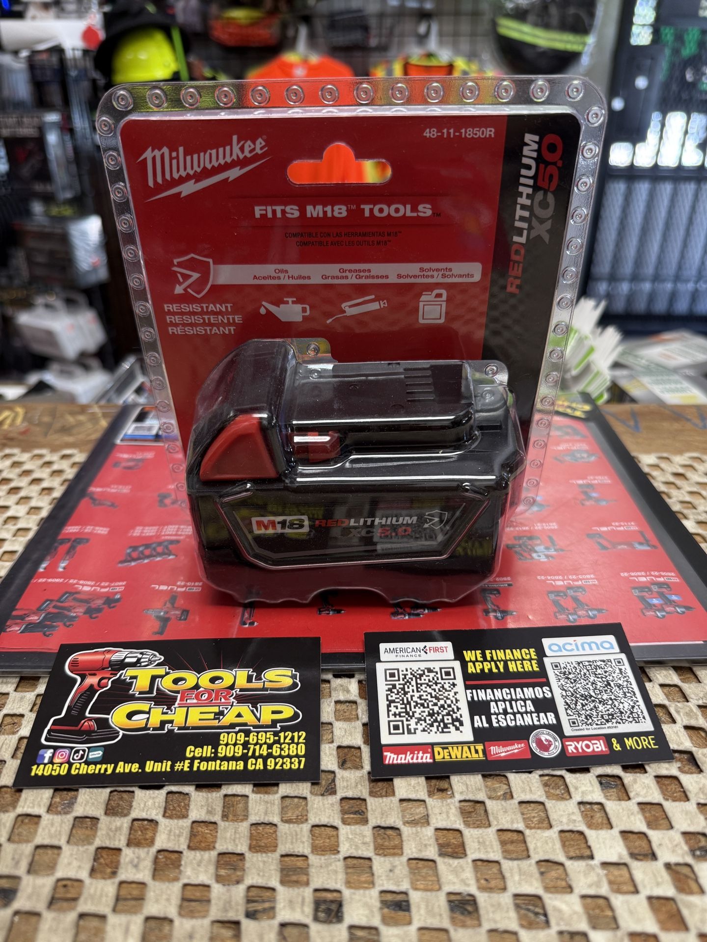 Milwaukee M18 18-Volt 5.0 Ah Lithium-Ion XC Extended Capacity Resistant Battery