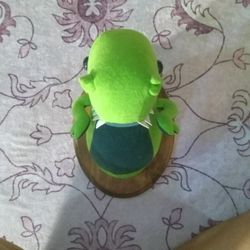 Faux Taxidermy Dino Wall Hanging Signed