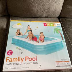 NEW Intex Inflatable Swim Center Family Lounge Pool, 120" x 72" x 22" -