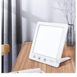 Meichoon LED Light Therapy Lamp 10000Lux Bionic Sun Electrodeless Dimming Tricolor Adjustment Countdown Timer Detachable Stand Boost Sleep and Concent