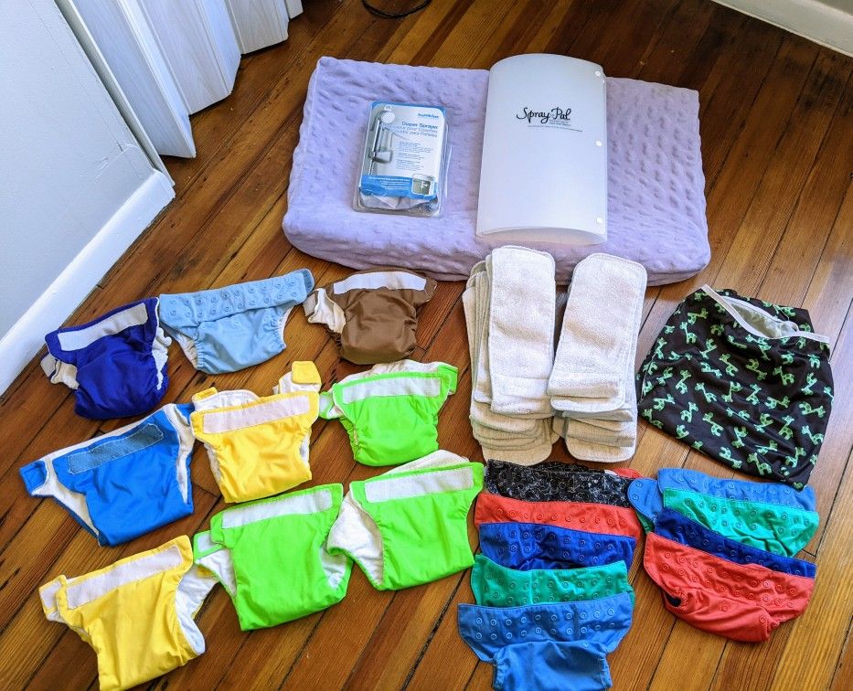 Flexible Cloth Diaper Stash With SprayPal