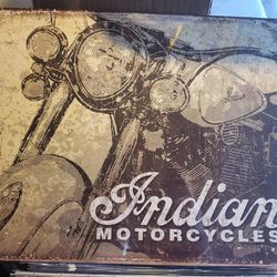 Indian Motorcycle Metal Sign 12x16 