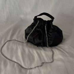 Zara Black Satin Bag