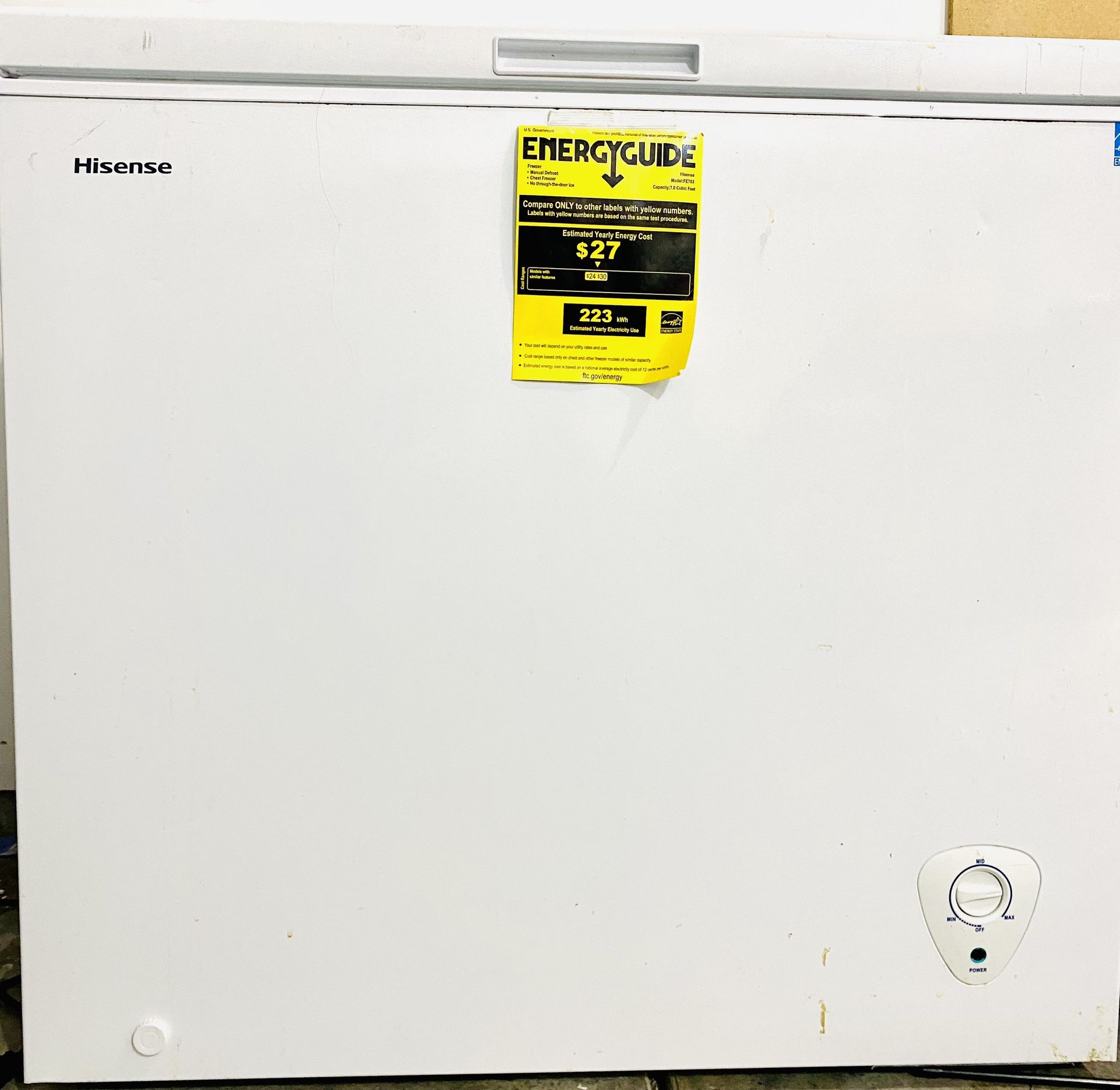 Hisense 7.0 Cu ft Chest Freezer - FE703