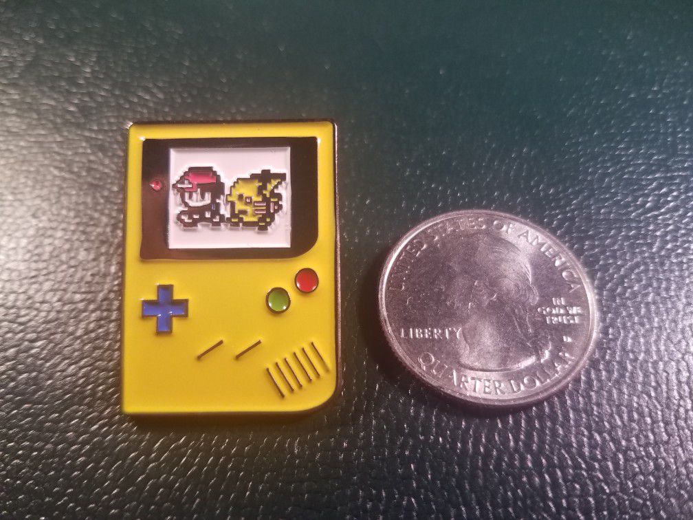 *SHIP ONLY* Gameboy Color Ash Ketchum and Pikachu 8 Bit Hard Enamel Collectible Pokemon Pin Badge