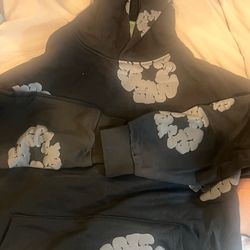 Denim tears black and grey sweater medium