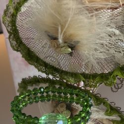 So Pretty!!! Emerald Green Crystal Beaded Bracelet 