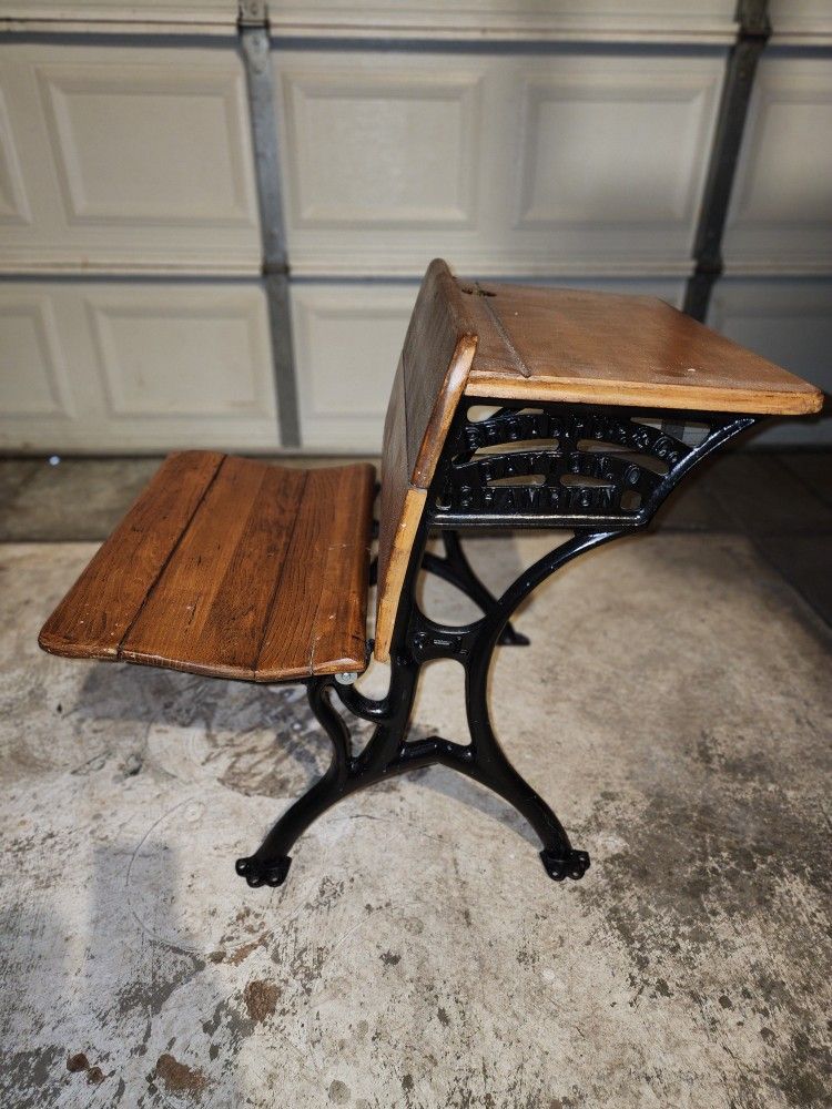 Wood & Cast Iron Antique Chair