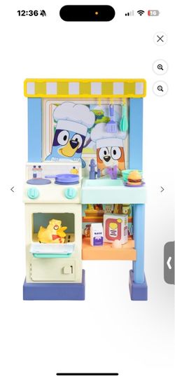 Cook With Chef Bluey Kitchen Playset, 20+ Sounds, Phrases, Music and Lights, Ages 3+, Toddler Toys