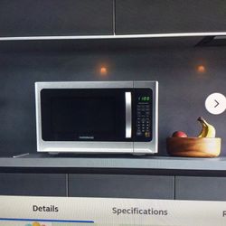 FARBERWARE PROFESSIONAL 1.2 CU FT. COUNTERTOP MICROWARE, STAINLESS STEEL / BLACK FM11SS 1000 WATT NO BOX