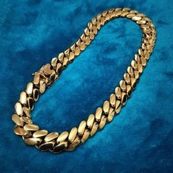 Miami Cuban Link Gold Plated Chain High Quality Premium Polished | 20mm & 24inch 